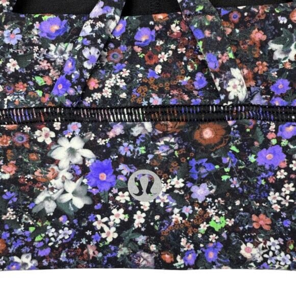 LULULEMON Energy Longline Bra Size 4 Medium Support B/C Cup Flower Burst Multi - Picture 6 of 7